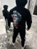 Черный спортивный мужской утепленный костюм. 5-820
