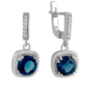 Серебряные серьги CatalogSilver с топазом Лондон Блю 3.906ct (2058632)