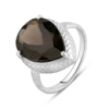 Серебряное кольцо CatalogSilver с натуральным раухтопазом (дымчатым кварцем) 4.6ct, вес изделия 4,91 гр (2120773) 18 размер