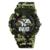 Чоловічий тактичний годинник Skmei 2397CMGN Camo Green зі стрілково-електронним циферблатом та підсвіткою