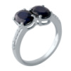 Серебряное кольцо CatalogSilver с натуральным сапфиром, вес изделия 3,18 гр (2028239) 17 размер