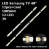 LED підсвітка Samsung TV 49« 1005mm 12-led 3V V6DU-490DCA-R0 V6DU-490DCB-R0 BN96-40632A BN96-40633A 2шт.