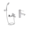 Комплект для ванної кімнати Qtap Spring Chrome: Змішувач QTSPRCRM006 + Змішувач QTSPRCRM001