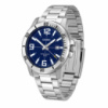 Чоловічий годинник Casio MTP-VD01D-2B з синім циферблатом та сталевим браслетом