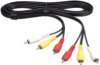 Кабель відео 3RCA/3RCA пакет (1,5 м)