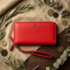 Женский кожаный клатч для карт купюр и документов ST Leather 18931 Красный