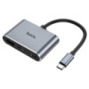 Мультиадаптер хаб Hoco HB30 4в1 Type-C to USB 3.0 (F)/ VGA (F)/ Type-C (F) PD 100W 0.15m