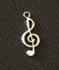 Металлическая подвеска «музыкальный ключ».  Размер - 25*10мм. Цвет - серебро. Цена указана за 1 шт