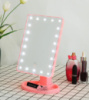 Дзеркало для макіяжу Large LED Mirror 22 LED Pink