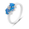 Серебряное кольцо CatalogSilver с опалом 0.615ct, фианитами, вес изделия 2,17 гр (2170525) 17 размер