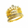 Элегантное кольцо корона / золотое кольцо