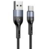 Дата кабель Usams US-SJ449 U55 Aluminum Alloy Braided USB to Type-C (1m), Чорний - купити в SmartEra.ua