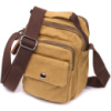 Відмінна невелика чоловіча сумка із щільного текстилю 722222 Пісочний