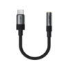 Аудіокабель ACEFAST J12 Type-C to 3.5mm female, nylon braid, 0,15m, Black (6974316285281)