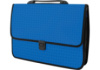 Портфель пластиковий A4 Economix на застібці, 1 відділення, фактура «Вишиванка», синій