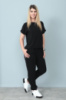 Літній костюм зі штанами на резинці «My day» оптом | Батал Чорний, 50-52