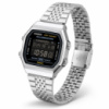 Чоловічий годинник Casio ABL-100WE-1B з Bluetooth та крокоміром, сріблястий браслет