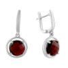 Серебряные серьги CatalogSilver с натуральным гранатом 7.975ct (2091059)
