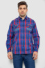 Сорочка чоловіча в клітинку, колір синій, 214R0746