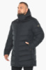 Куртка мужская Braggart зимняя удлиненная с капюшоном - 49818 графитовый цвет