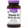 Витамин D3 1000IU, Bluebonnet Nutrition, 180 вегетарианских капсул