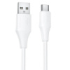 Кабель HOCO X124 Bien silicone charging data cable Type-C White (6942007664431)