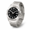 Чоловічий годинник Casio MTP-1308D-1B Класичний кварцовий зі сріблястим браслетом та чорним циферблатом