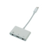 Адаптер переходник 3в1Type-C to 2 Type-C/ Jack 3.5 white