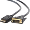 Кабель мультимедийный Display Port to DVI 24+1pin, 1.8m Cablexpert (CC-DPM-DVIM-1.8М)