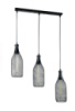Люстра в стиле лофт Бутылка на планке SVLIGHT трехламповая 8012/3B черный