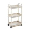 Этажерка мобильная трехъярусная универсальная пластиковая 41х25х72см Слоновая кость SW-00002435