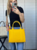 Жовта - елегантна, стильна та вмістка жіноча сумка стриманого дизайну (0521)