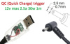 Кабель-переходник триггер QC (Quick Charge) 12v USB Type-A (max 2.5a, 30w) на 2.5(2.35)x0.7mm 1.2m з USB Type-A (male) Quick Charge QC тригер (A...