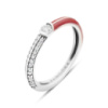 Серебряное кольцо CatalogSilver с емаллю, фианитами, вес изделия 1,84 гр (60002062) 18 размер