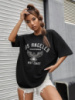 Жіноча чорна футболка з ДТФ | 59-075