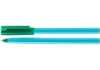 Ручка кулькова OPTIMA HYPE 0,7 mm. Корпус блакитний, пише зеленим