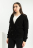Жіноча чорна кофта на ґудзиках