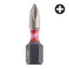 Біта SHOCKWAVE MILWAUKEE, PH1, 25мм, (2шт)