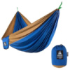 Гамак GreenCamp «VOYAGE», 300х200см, парашутний шовк, синій/гірчичний