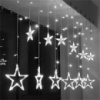 Xmas гирлянда STAR CURTAIN 12W Звезды белый 3M*80 CM*50CM