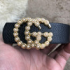 Пояс Gucci Belt Double G Pearl Black