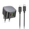 Мережевий Зарядний Пристрій Hoco CS32A 1USB-C/1USB PD/QC 20W+Type-C to Lightning