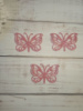 Метелик з фоамірану з глітером темно-рожевий №2