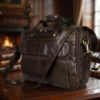 Кожаная сумка для ноутбука работы и документов Vintage 14247 Коричневая