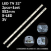 LED підсвітка TV 32“ 552mm 3V 5-led LED32D05-ZC23AG-01 32HK20G LT-32MU380 32K31 2 шт.