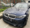 Накладка на передний бампер EuroCap V1 (для M-Performance 2022-, Черный Глянец) для BMW 3 серия G20/G21 2018- гг