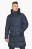 Куртка мужская Braggart зимняя удлиненная с капюшоном - 49773 тёмно-синий цвет