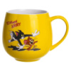 Праздничная фарфоровая чашка «Веселые Герои» 400 мл, Кружка детская с фарфора на подарок Желтая FM-13TJB