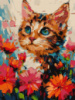 Картина за номерами - Котик у квітах ©art.solomiia Идейка 30х40 см (KHO6599)