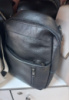 НАТУРАЛЬНА ШКІРА. ЧОРНА — сумка-рюкзак - великий якісний із зручною кишенею спереду (Луцьк, 802)